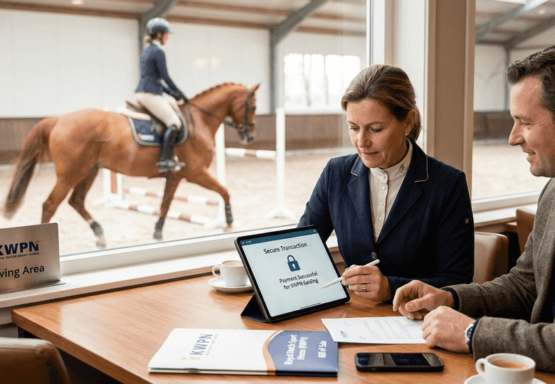 Secure transaction for buying a KWPN showjumper