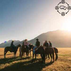 Global equestrian community members connecting and sharing knowledge