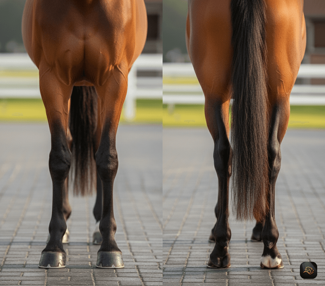 Detail photos legs and hooves horse for online sale