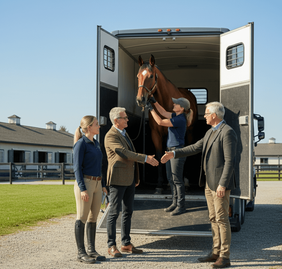 Horse transport and logistics when selling